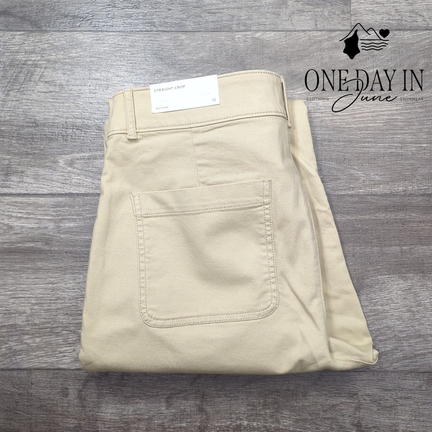 Loft Mid Rise Straight Crop Pants Size 12