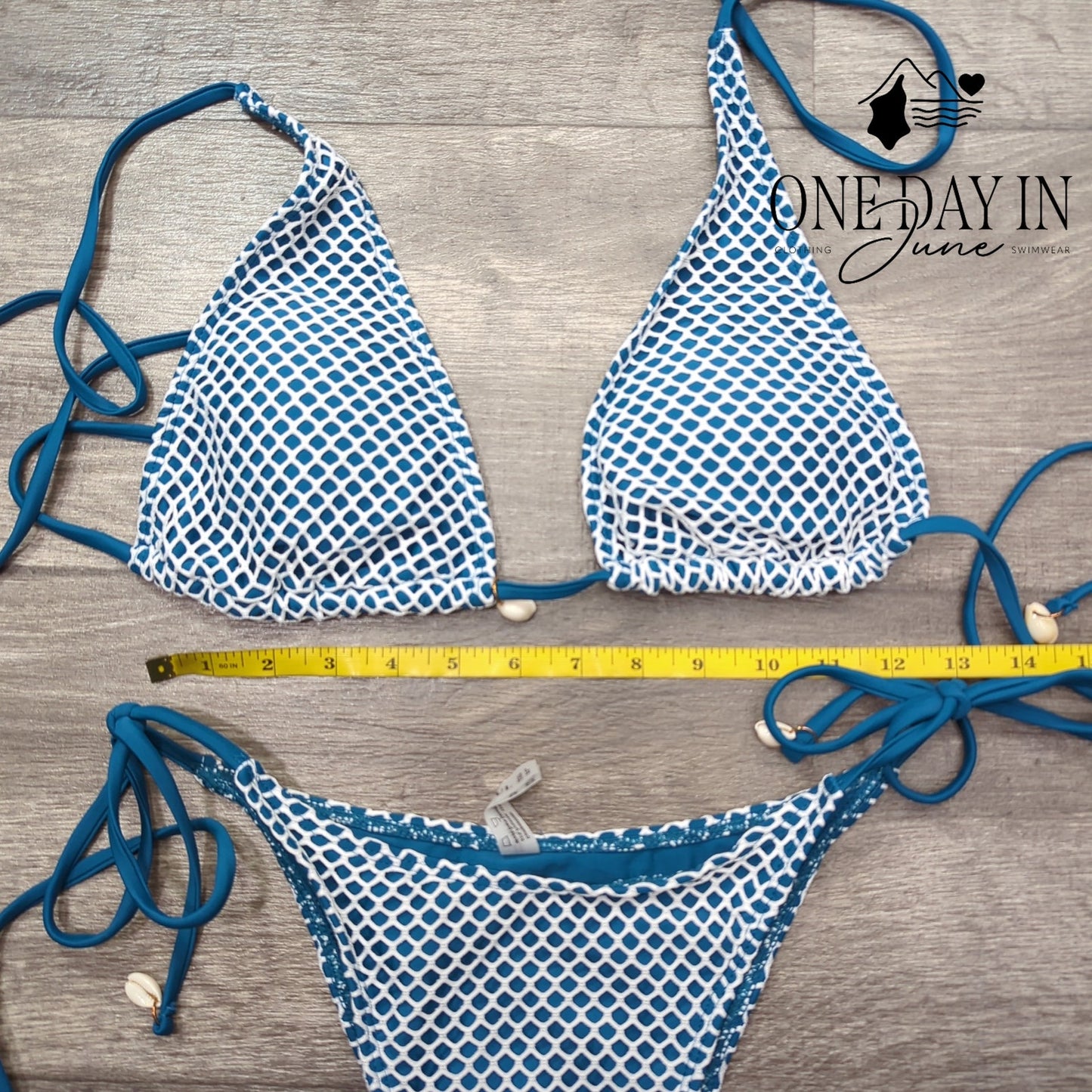 Zaful Tie Back Tie Side Bikini Swimsuit Size M