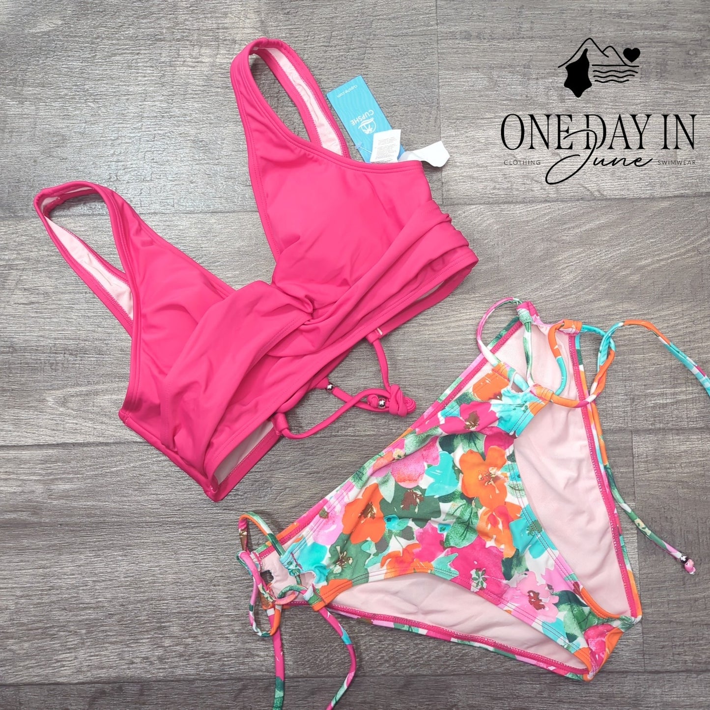 Cupshe Lace Up Tie Side Bikini Swimsuit Size M