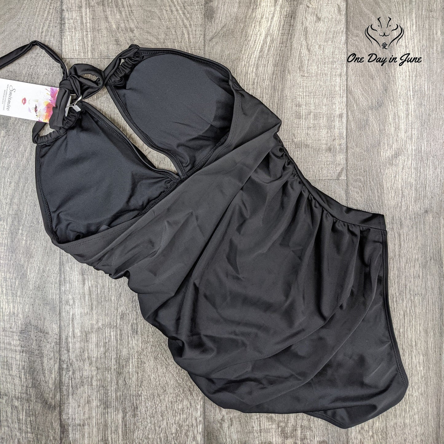 Smismivo Halter One Piece Retro Swimsuit Size XL