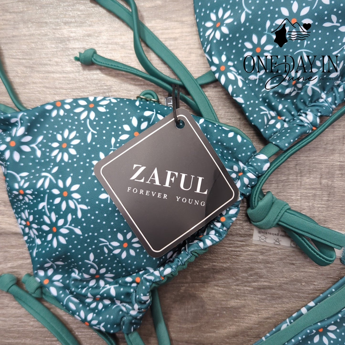 Zaful Triangle Tie Side Bikini Swimsuit Size M