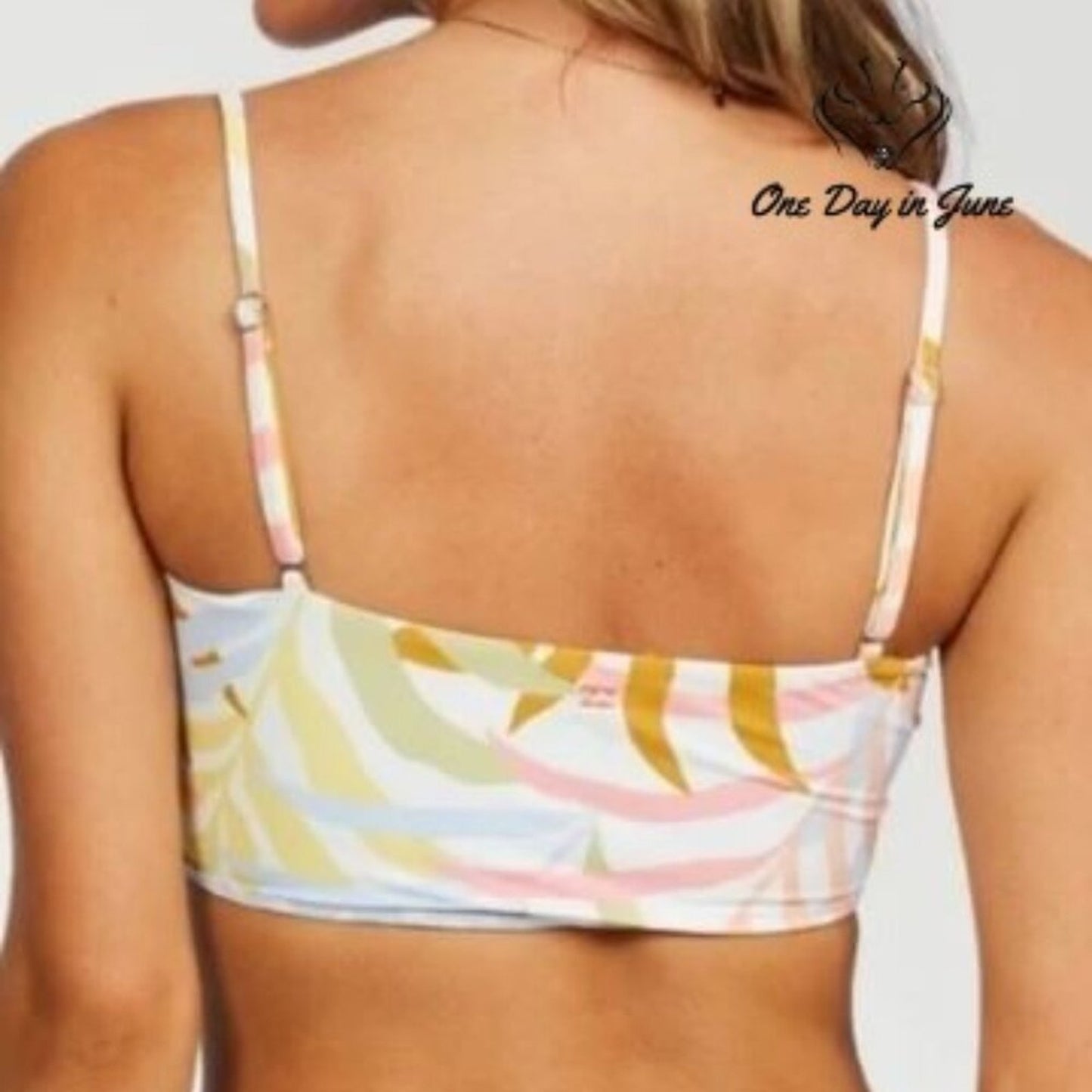Billabong Tropic Jungle Sunny Reversible Bikini Top Size L