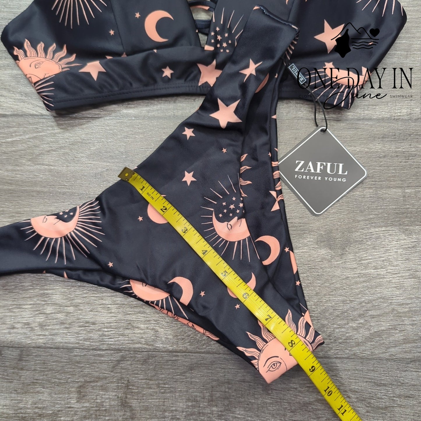 Zaful Lace Up Back Bikini Swimsuit Size S