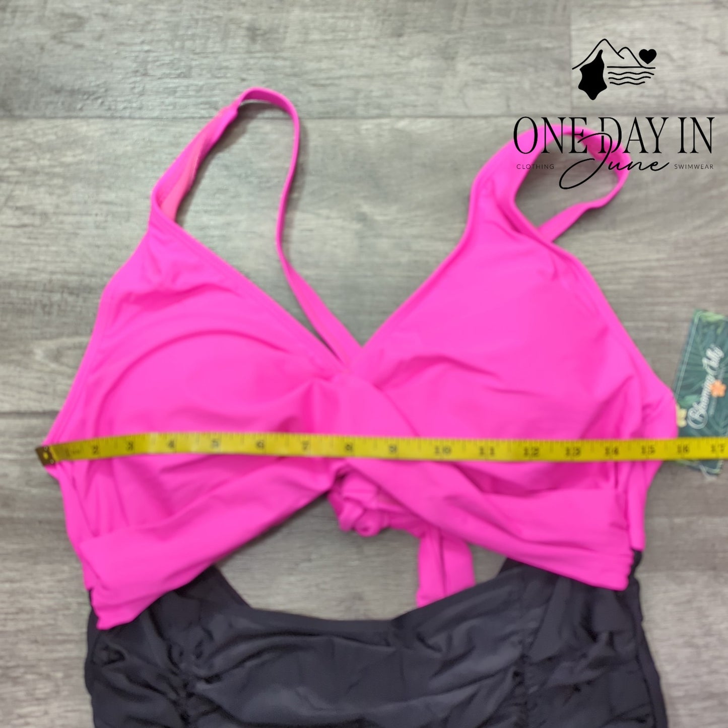Blooming Jelly Cross Front Cut Out Tie Back One Piece Swimsuit Size XL