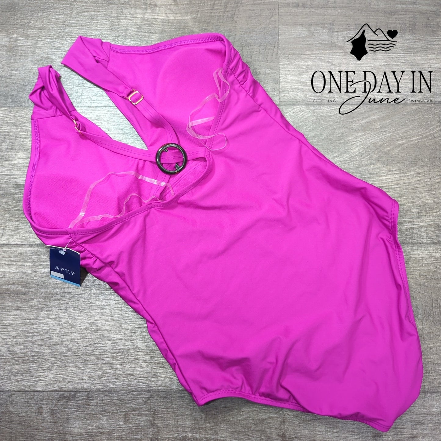 Apt. 9 V Neck One Piece Swimsuit Size L