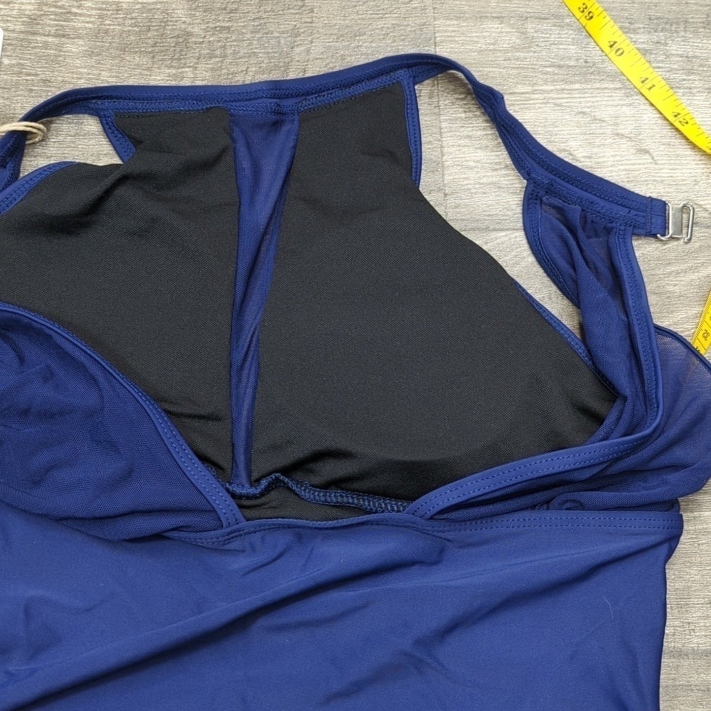 Tempt Me High Neck Plunge Mesh Ruched Monokini Size M