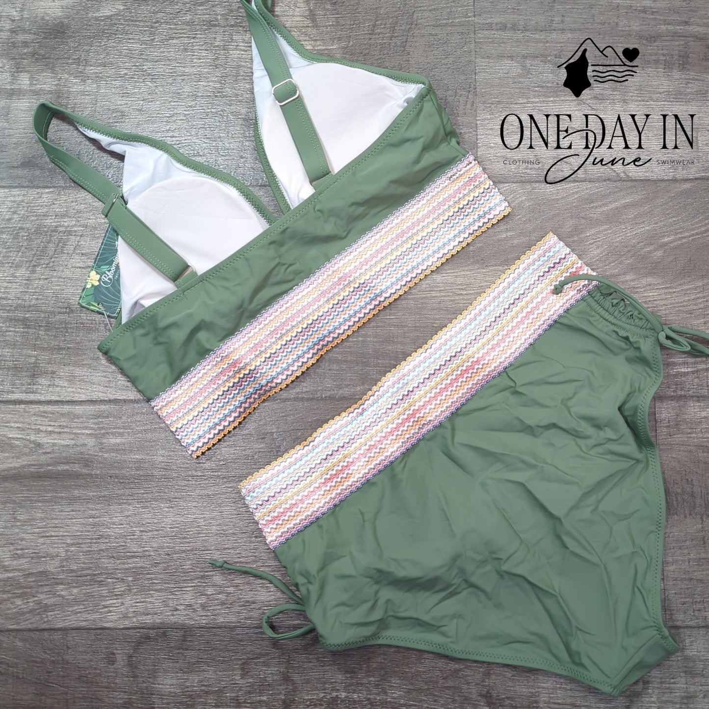 Blooming Jelly High Waist Bikini Swimsuit Size XL