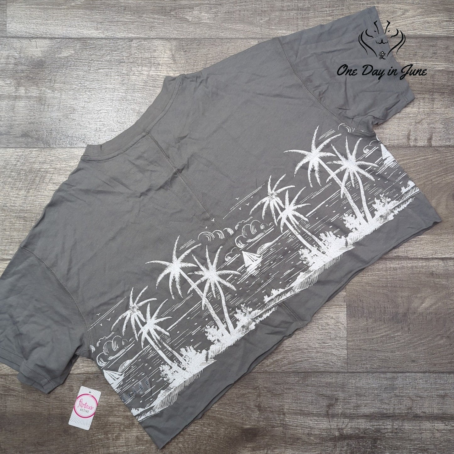 Flirtitude Crop Short Sleeve Tee Shirt Size XXL