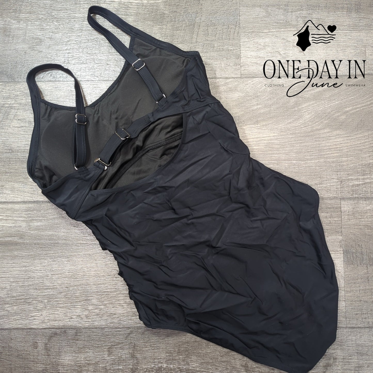 Aleumdr Cinched Top Tummy Control One Piece Swimsuit Size M