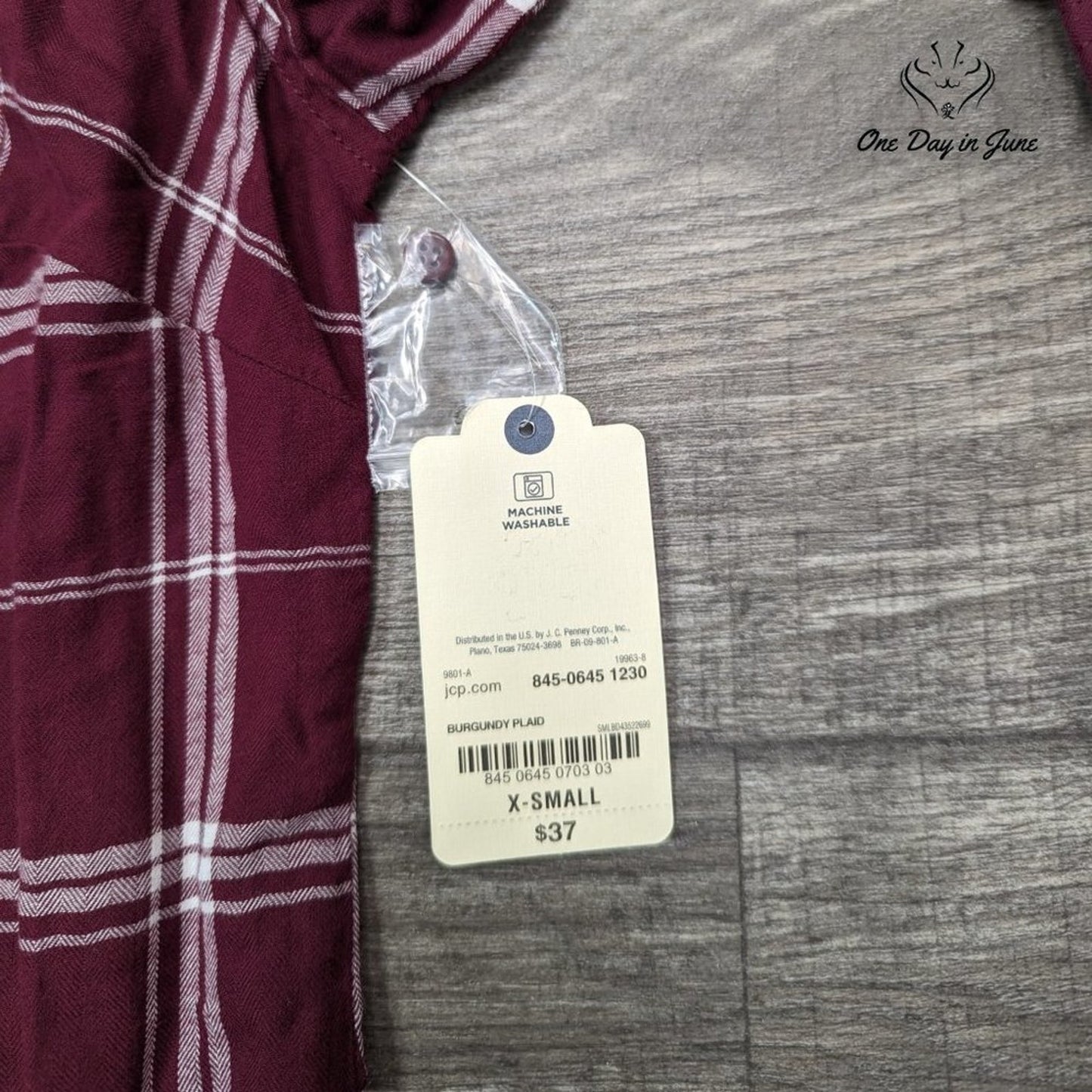 St. John's Bay Classic Fit Plaid Flannel Shirt Size XS
