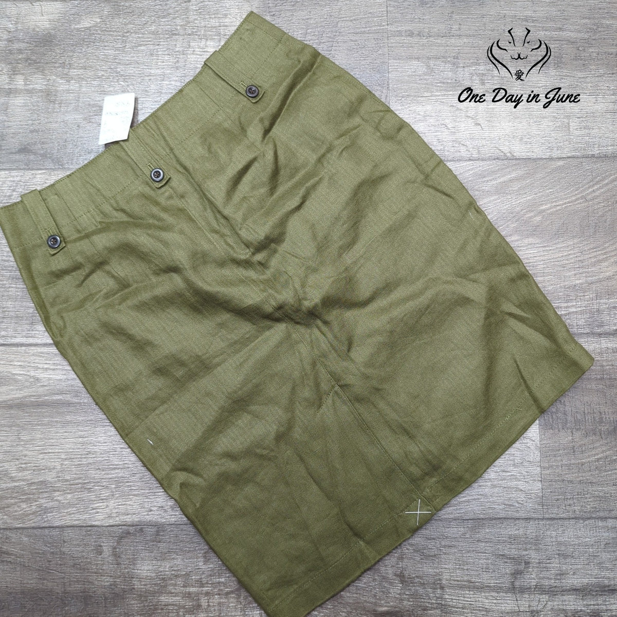 J.Crew Linen Cargo Utility Mini Skirt Olive Green NWT Size 4