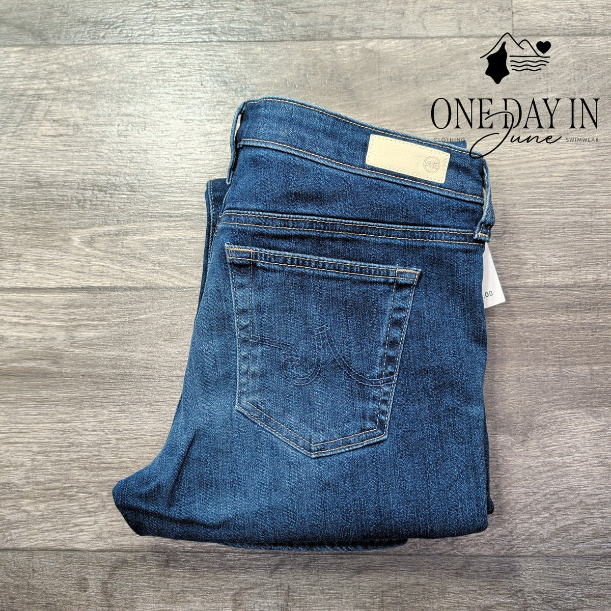 AG Adriano Goldschmied The Stilt Crop Cigarette Jeans Blue NWT $215 Size 4 (27)