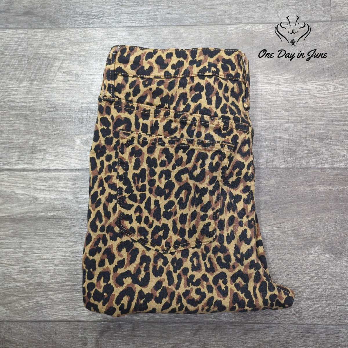 J.Crew 9 Inch High Rise Skinny Jeans Leopard Print Button Fly Size 28 (6)