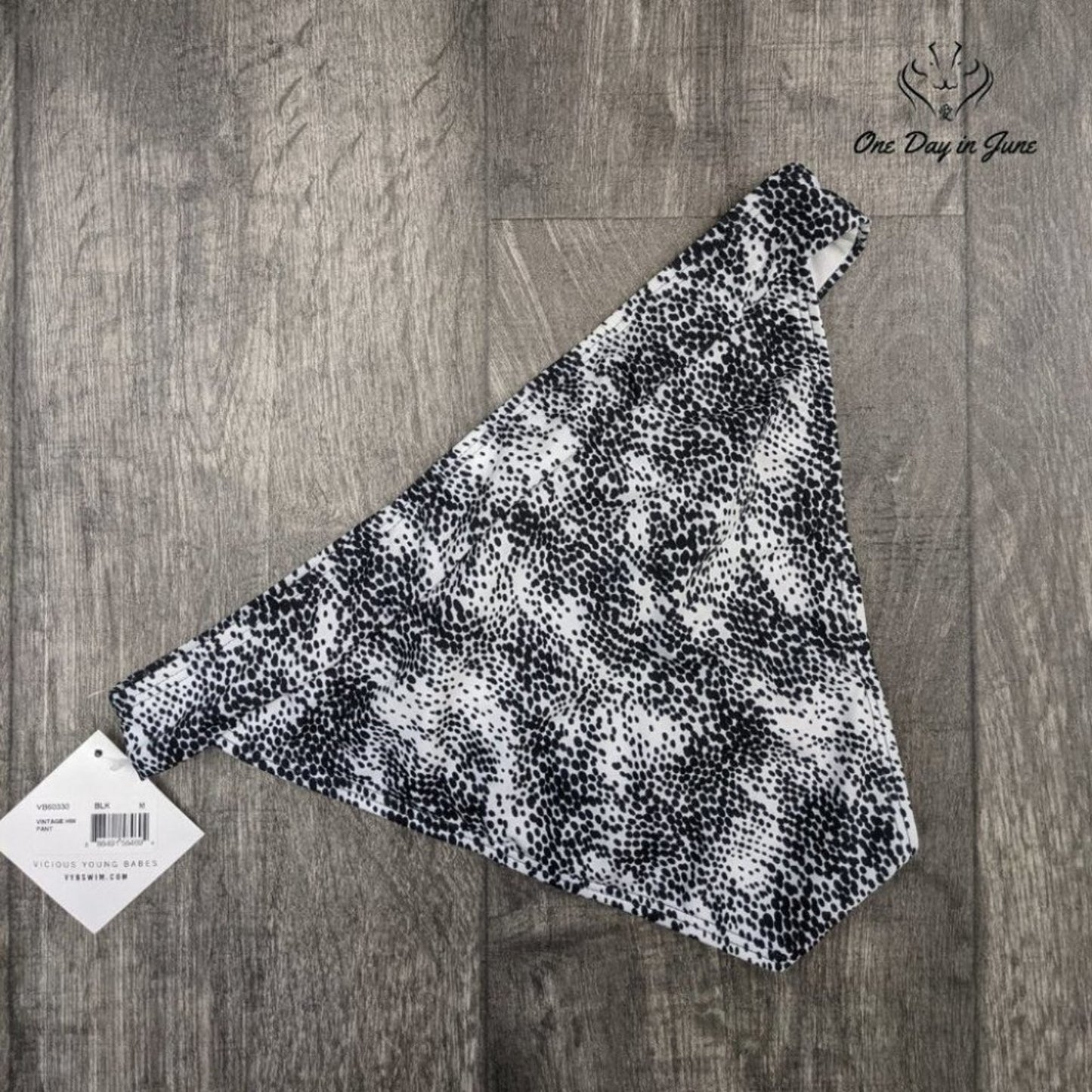 Vicious Young Babes Maya Vintage High Waist Bikini Bottom Swimsuit Size M