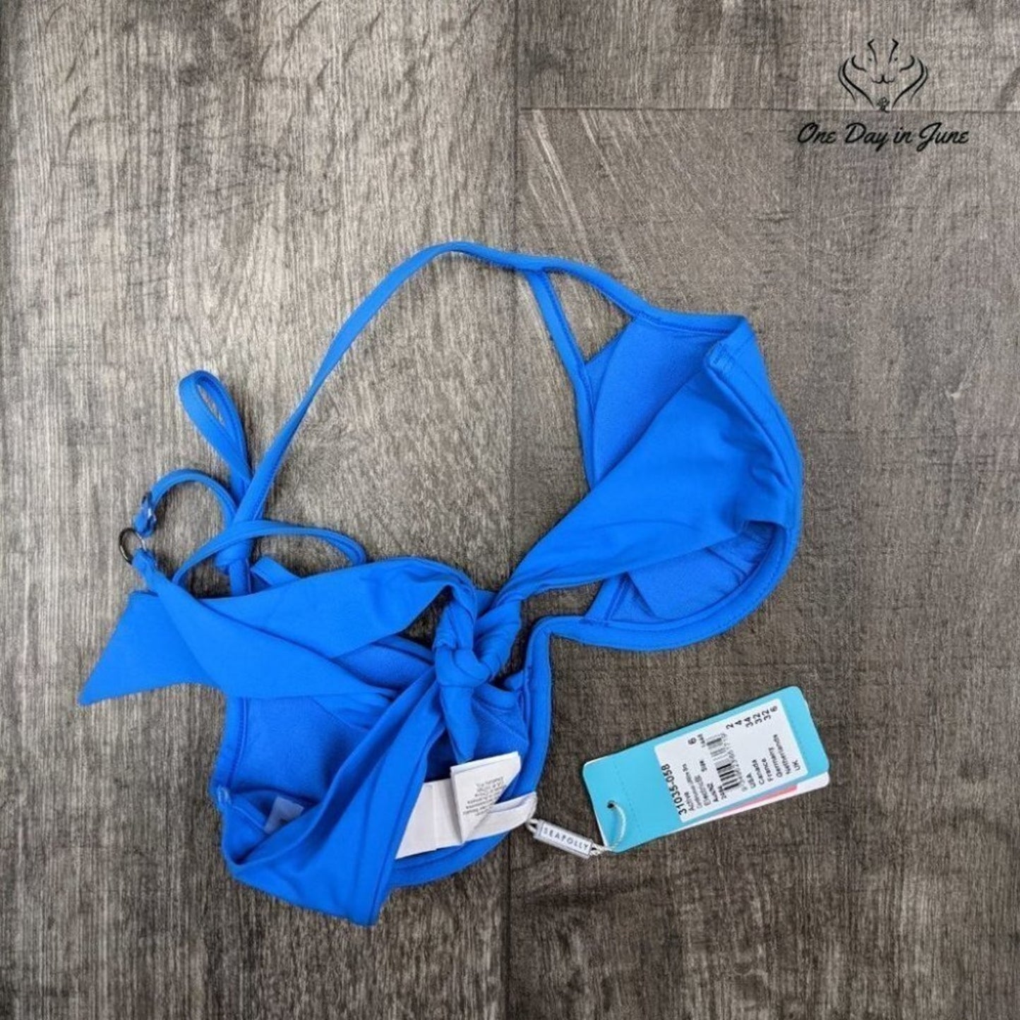 Seafolly Active Continuous Underwire Bikini Top Swimsuit Size 2