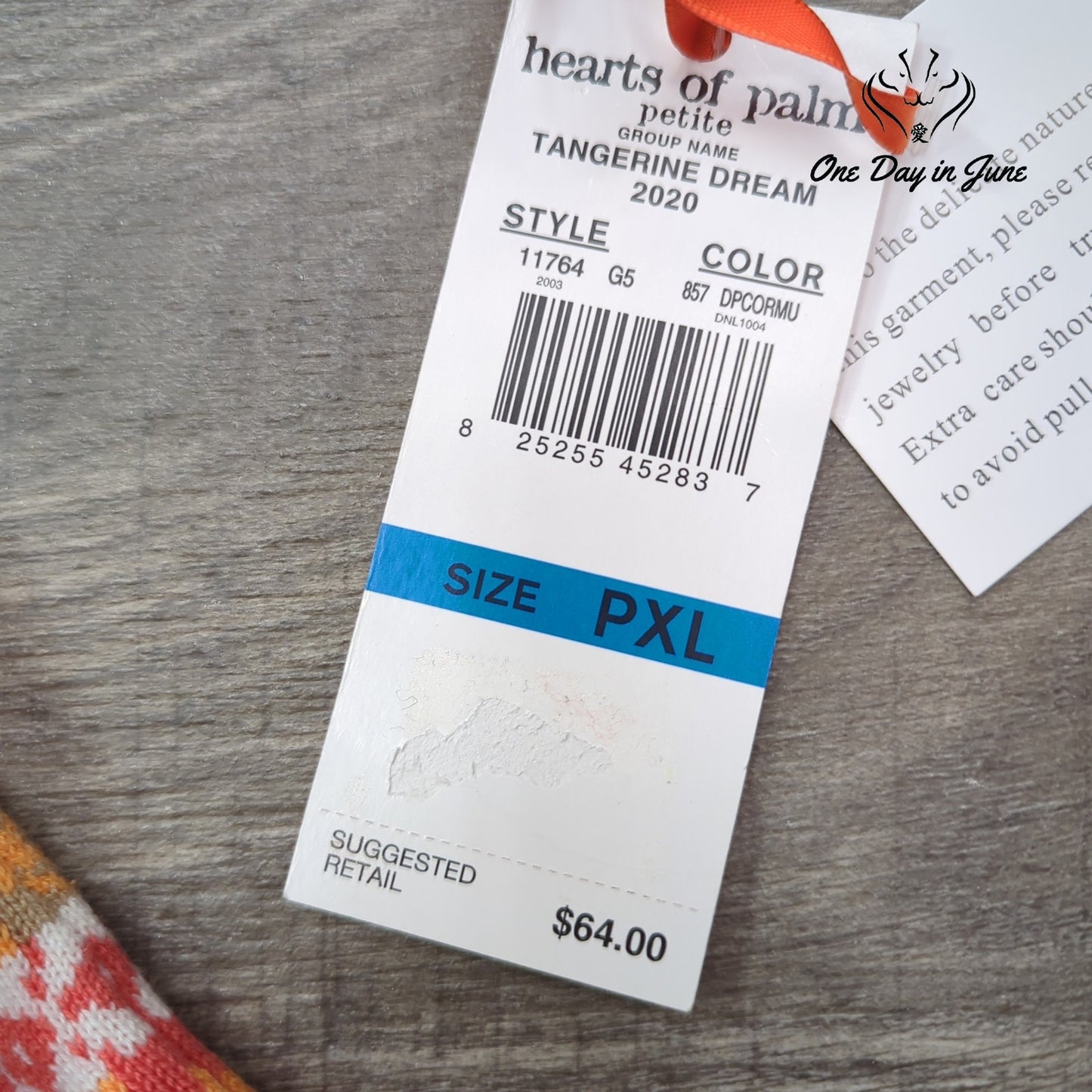 Hearts of Palm Petite Tangerine Dream Cardigan Sweater Size PXL