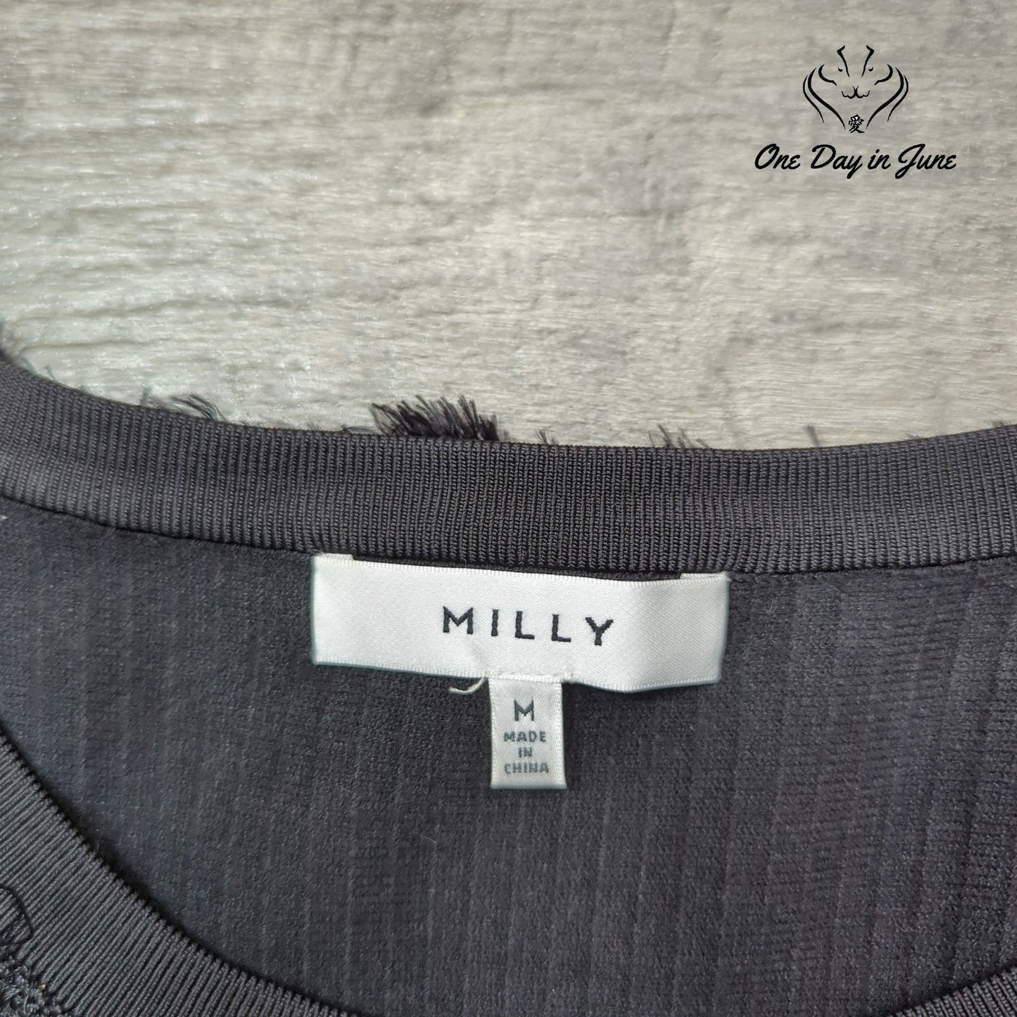 Milly Frill Edge Long Sleeve Sweater Size M