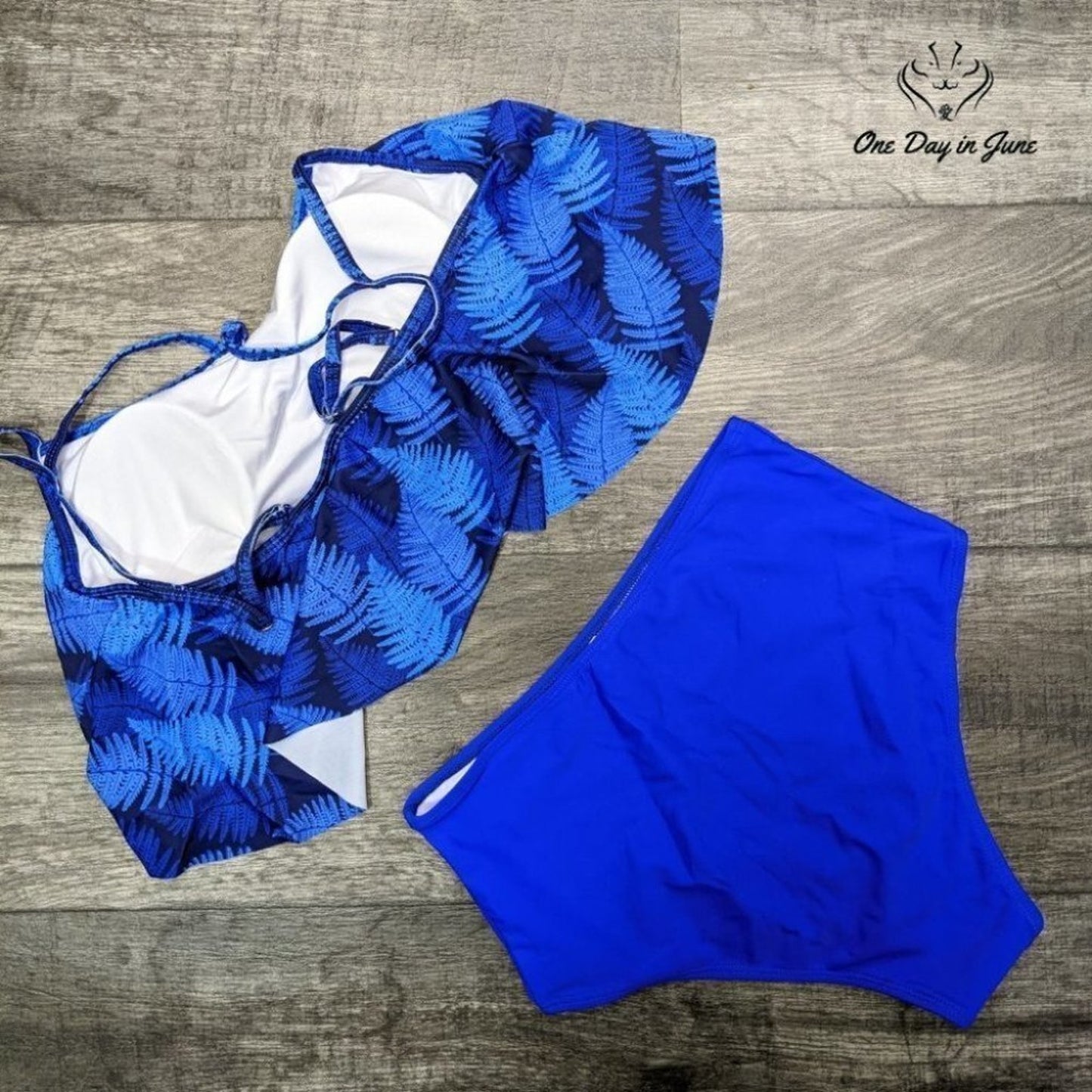 Peddney Flounce High Waist Bikini Swimsuit Size S