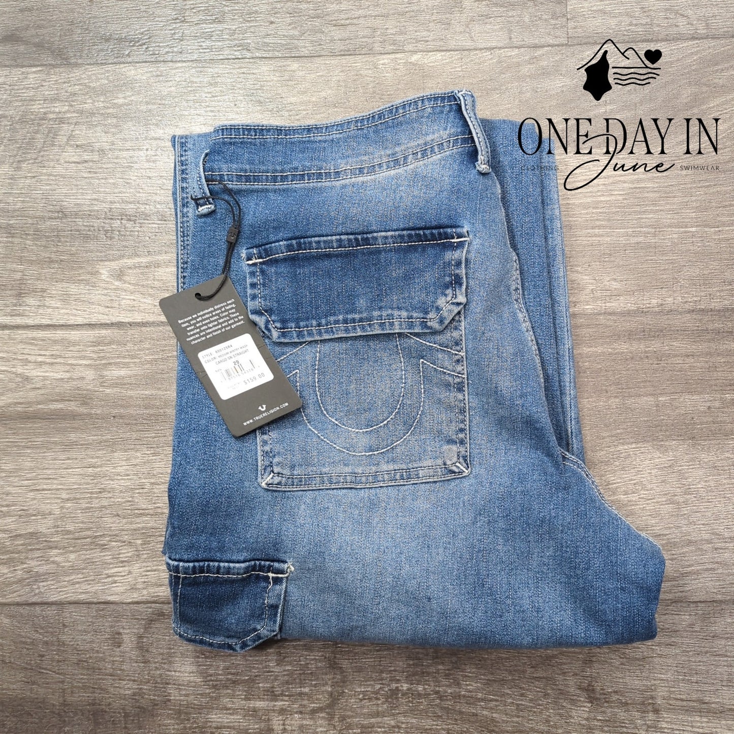 True Religion Cargo Straight Leg Jeans Size 29 (8)