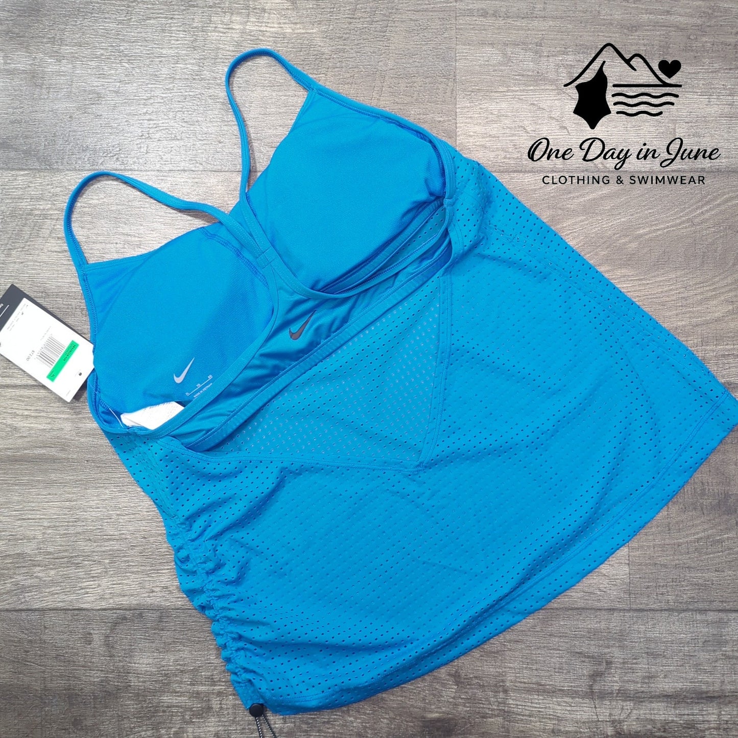 Nike Double Up Racerback Tankini Top Size XL