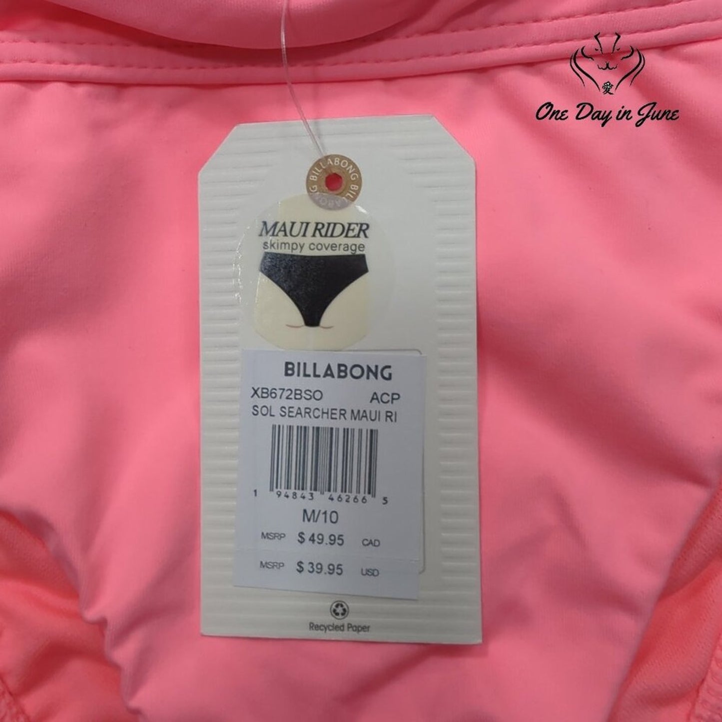 Billabong Sol Searcher Maui Rider Bikini Bottom Size M