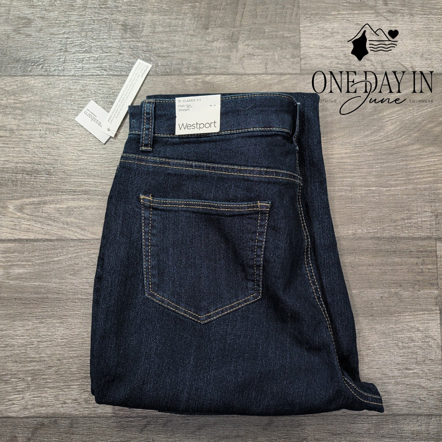 Westport Classic Fit Jeans Dark Wash High Rise Straight Leg NWT Size 10