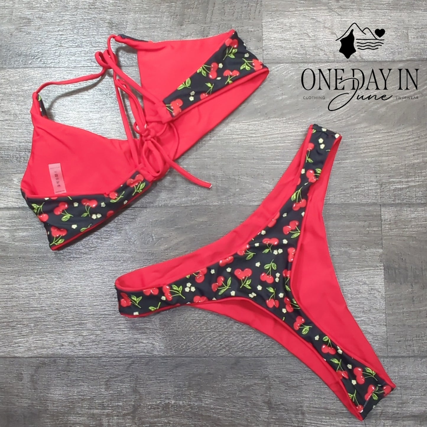 Charmo High Cut Thong Bikini Swimsuit Size XL