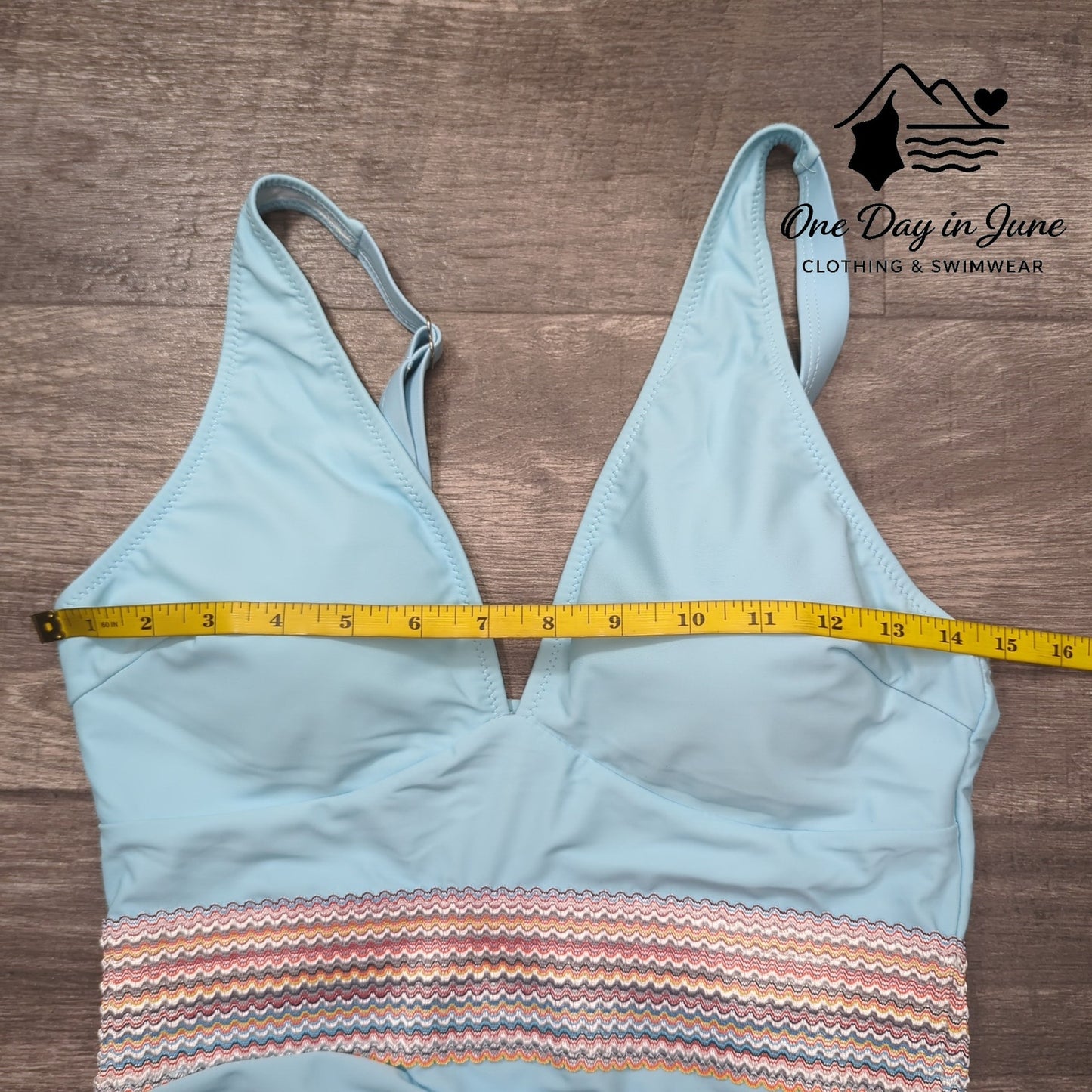 Blooming Jelly V Neck Embroidered Ruched One Piece Swimsuit Size M