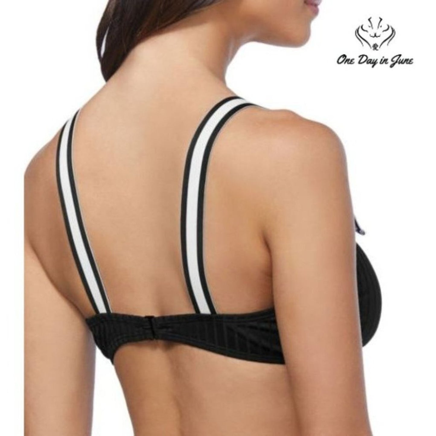 Ambrielle Ribbed Bralette Bikini Top Size XXL