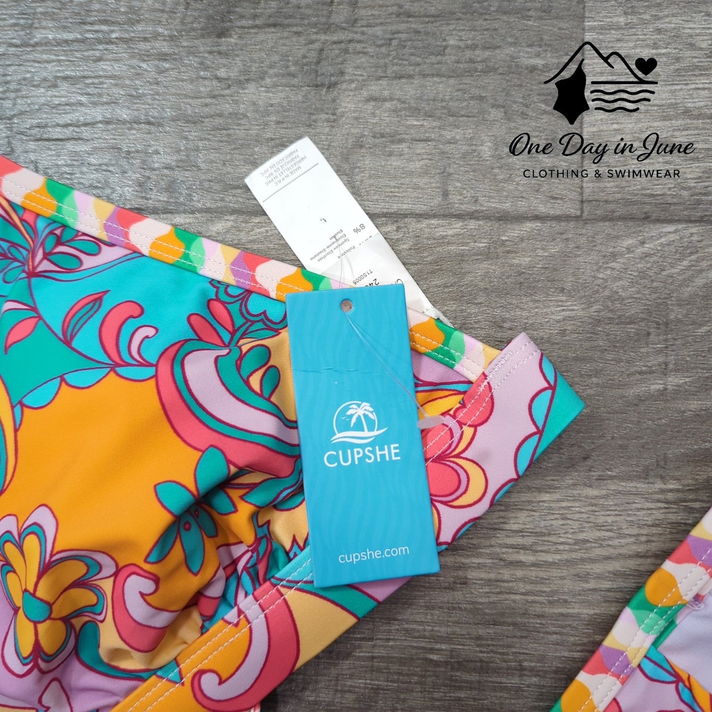 Cupshe Strappy Floral Bikini Swimsuit Size XL