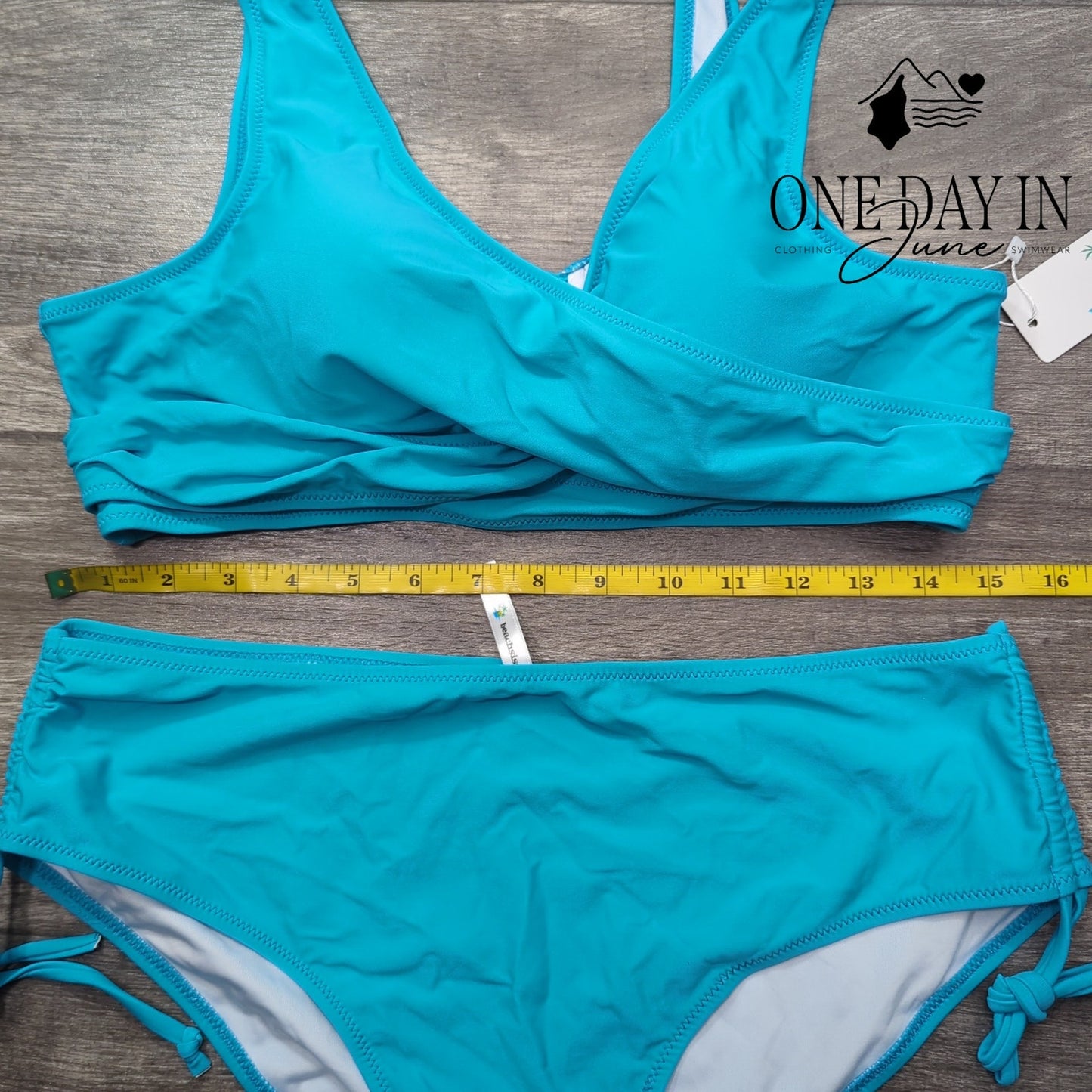 Beachsissi Twist Front High Waist Bikini Swimsuit Size XL