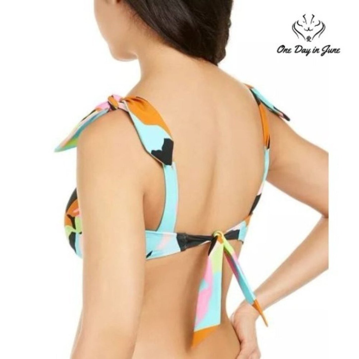 Hula Honey Floral Camo Bikini Top Size S