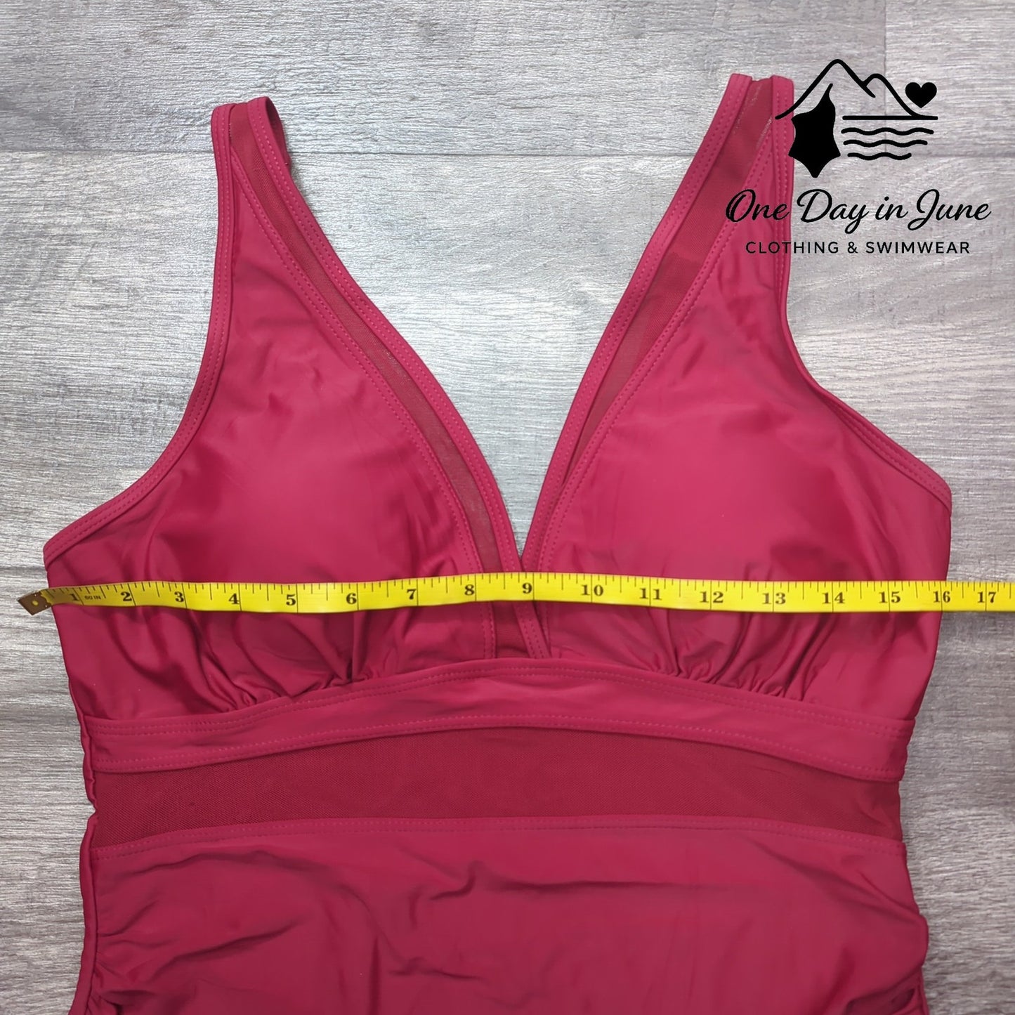 Charmleaks V Neck Mesh One Piece Swimsuit Size L