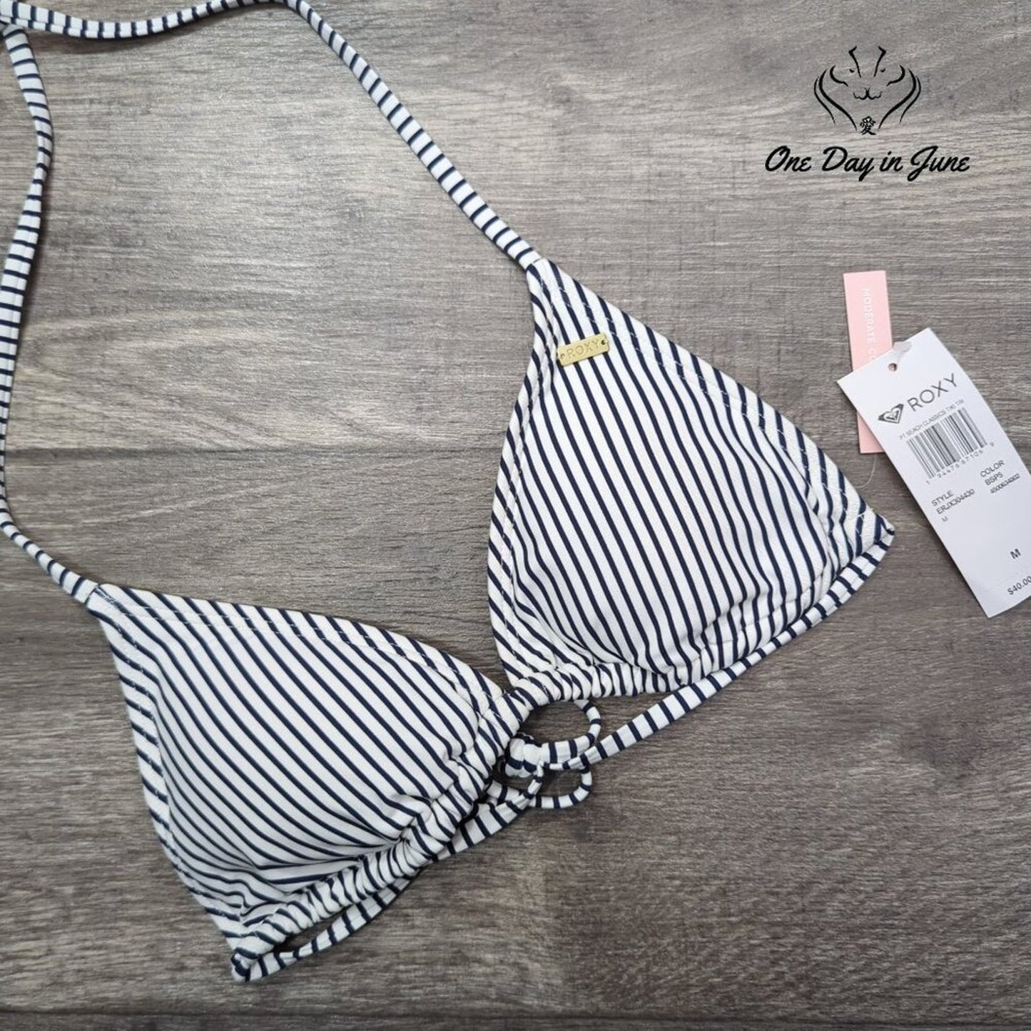 Roxy PT Beach Classics Tiki Triangle Bikini Top Size M