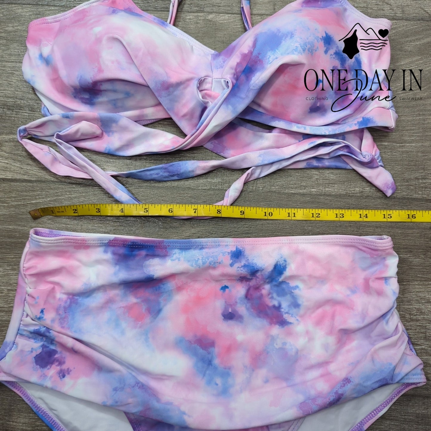 CharmLeaks Cross Front Tie Wrap High Waist Bikini Size XL