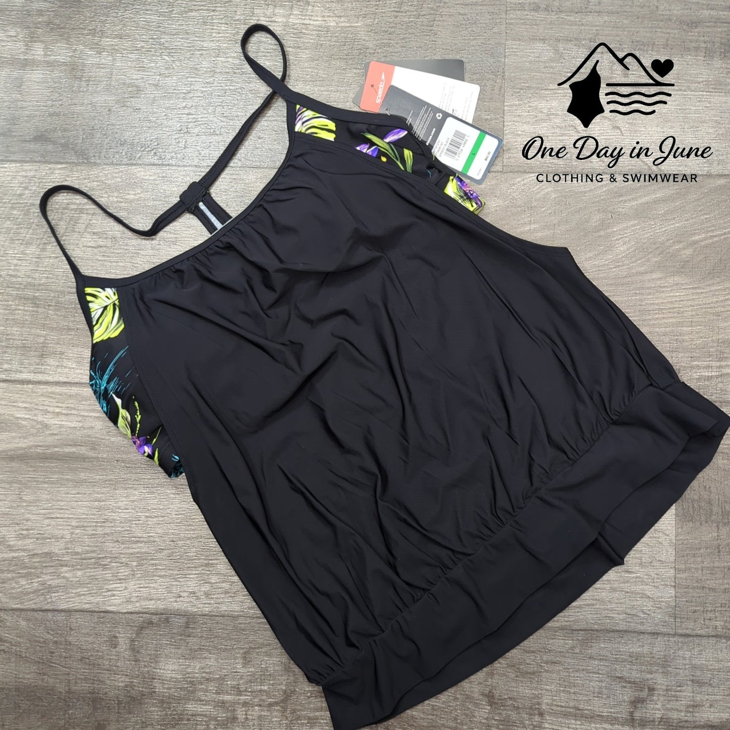 Speedo Racerback Double Up Tankini Top Size L