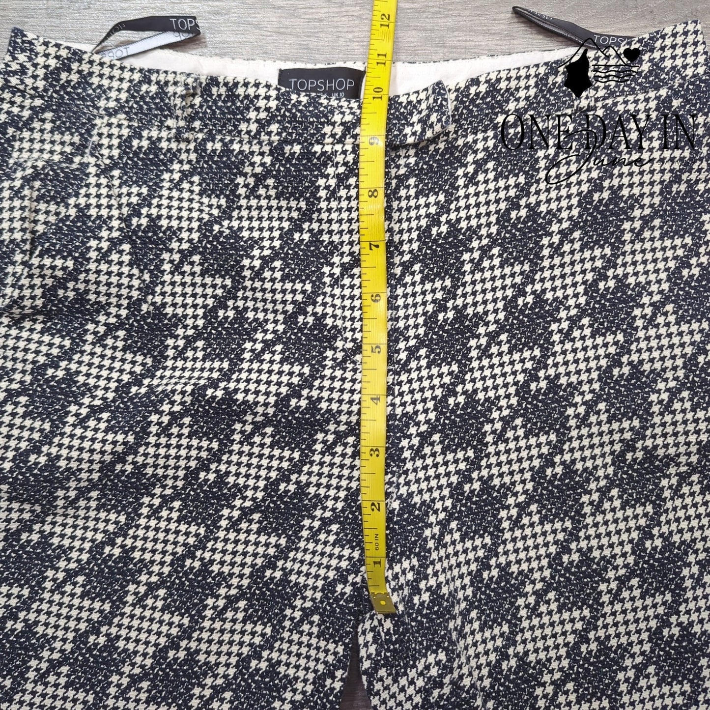 Topshop Houndstooth Cropped Pants Size 6