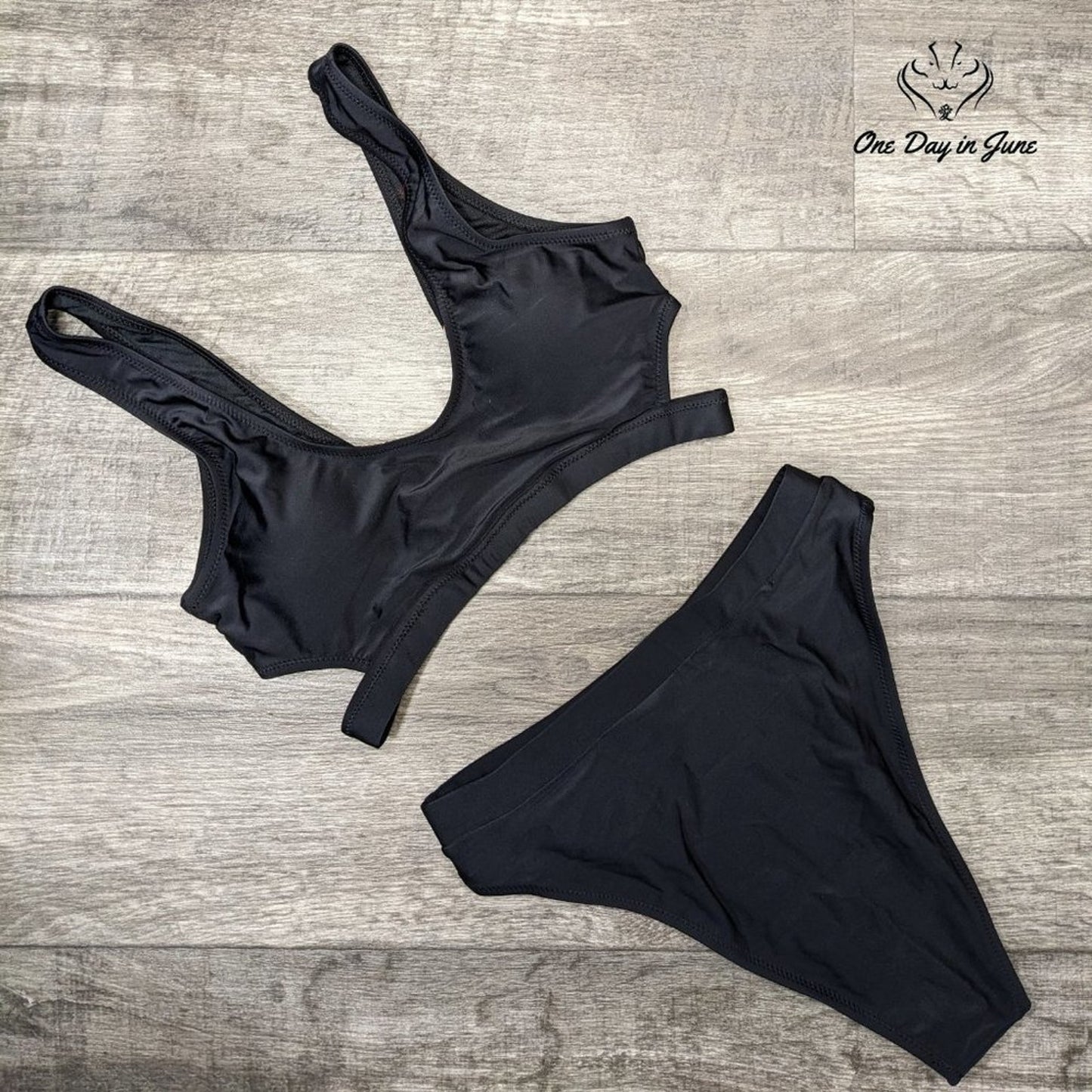 Blooming Jelly Crop Top High Rise Bikini Swimsuit Size S