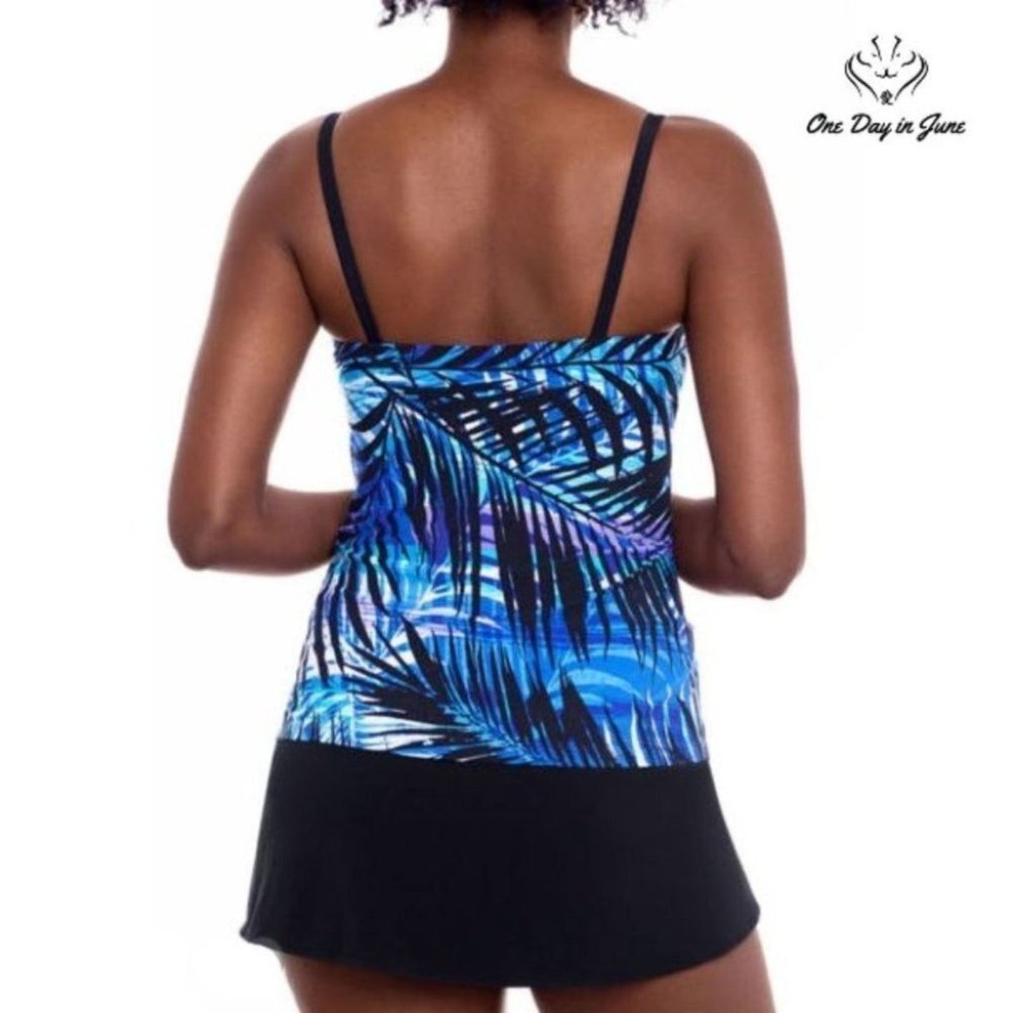 St. John's Bay Geo Linear Swim Dress Size 8