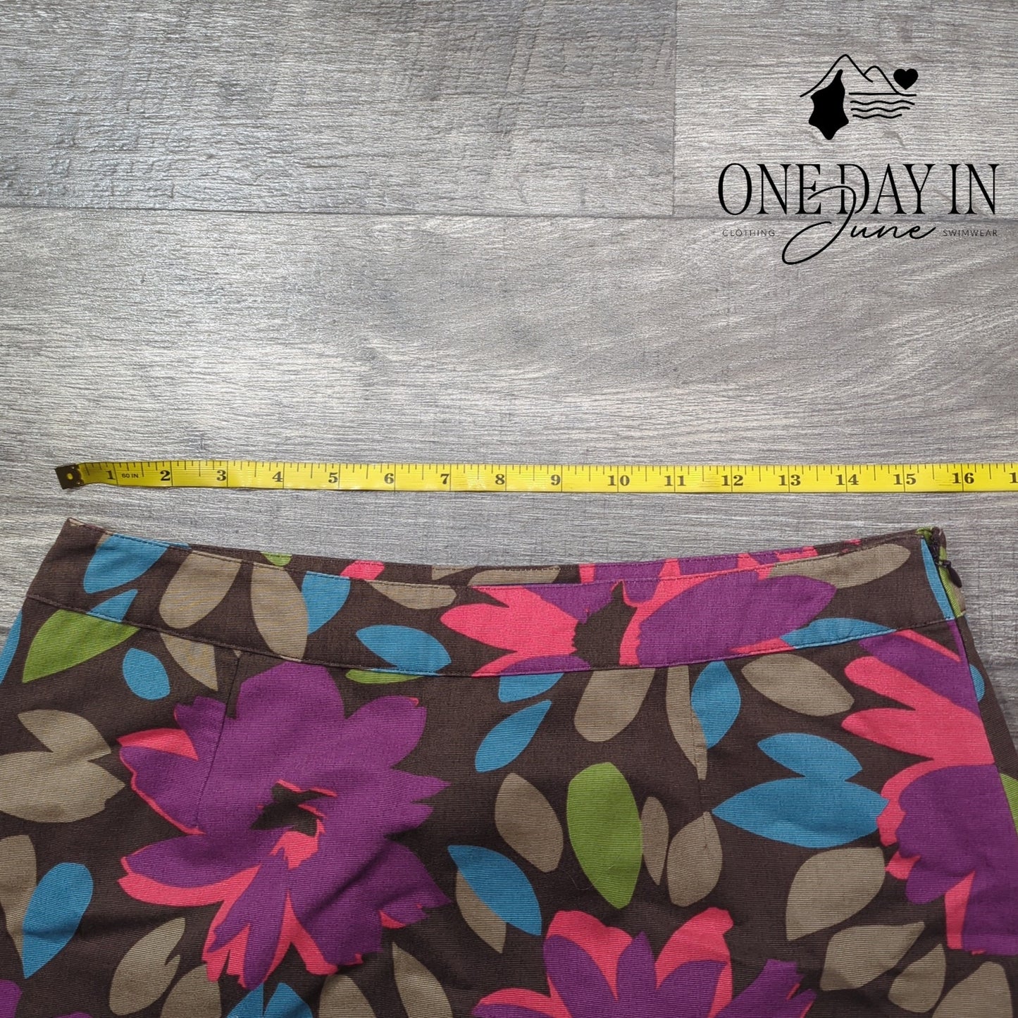 Boden Floral Lined Skirt Size 12