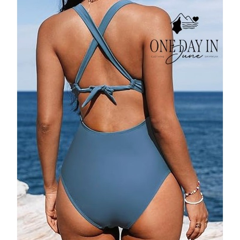 Cupshe Tie Back Tummy Control One Piece Swimsuit Size M