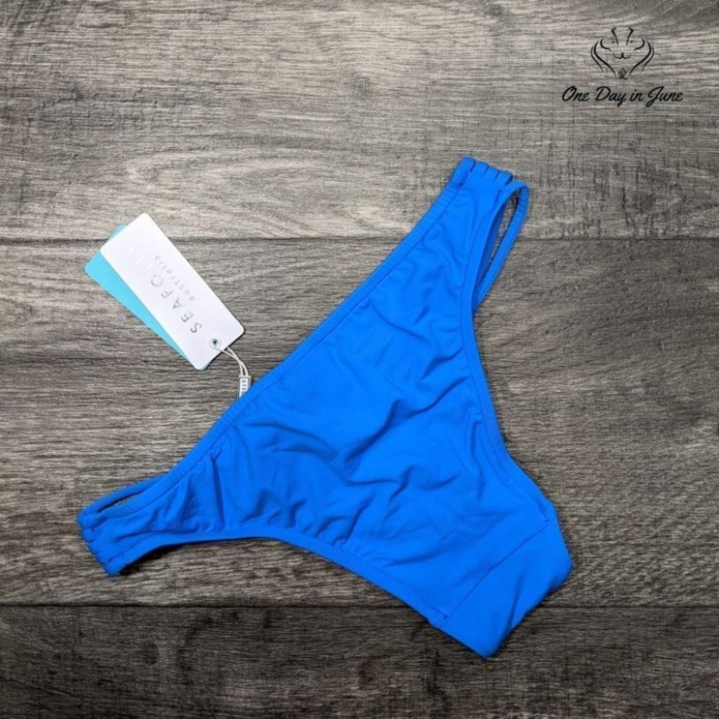 Seafolly Women's Standard Brazilian Multi Strap Bikini Bottom Size 2