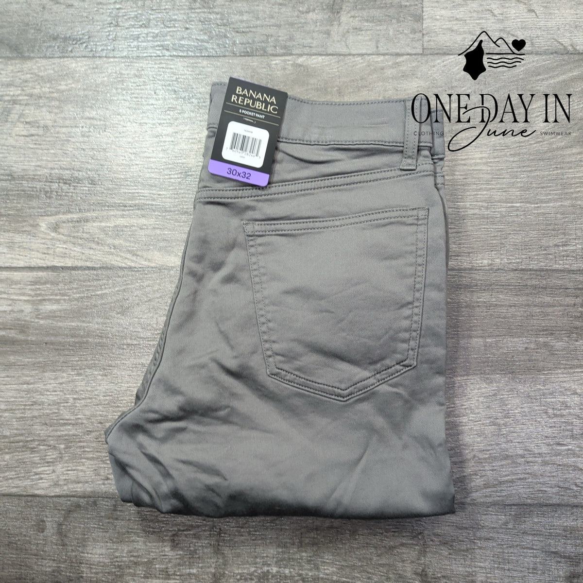 Banana Republic 5 Pocket Slim Straight Stretch Pants Gray NWT Size 30X32