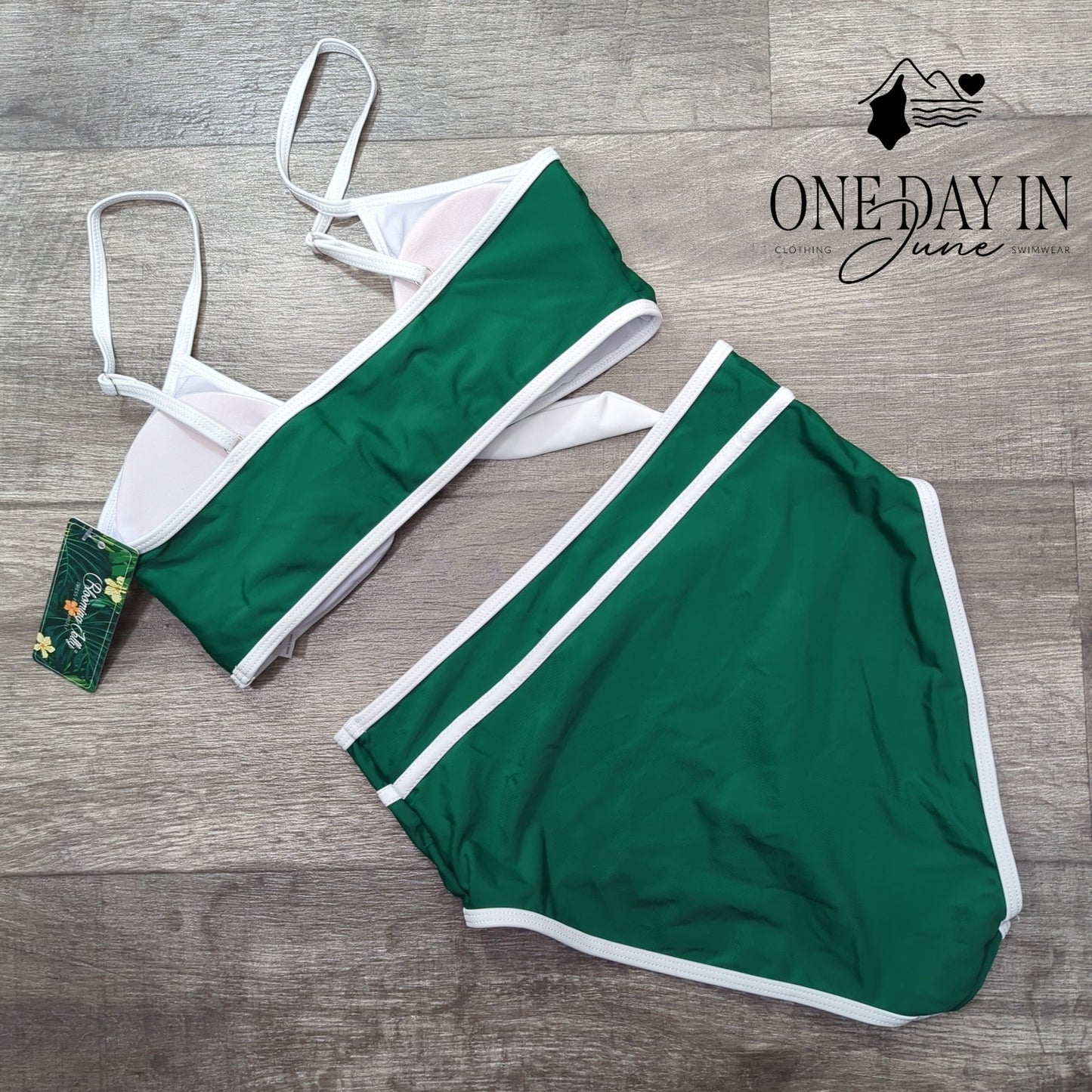 Blooming Jelly Knot Front High Waist Bikini Swimsuit Size S