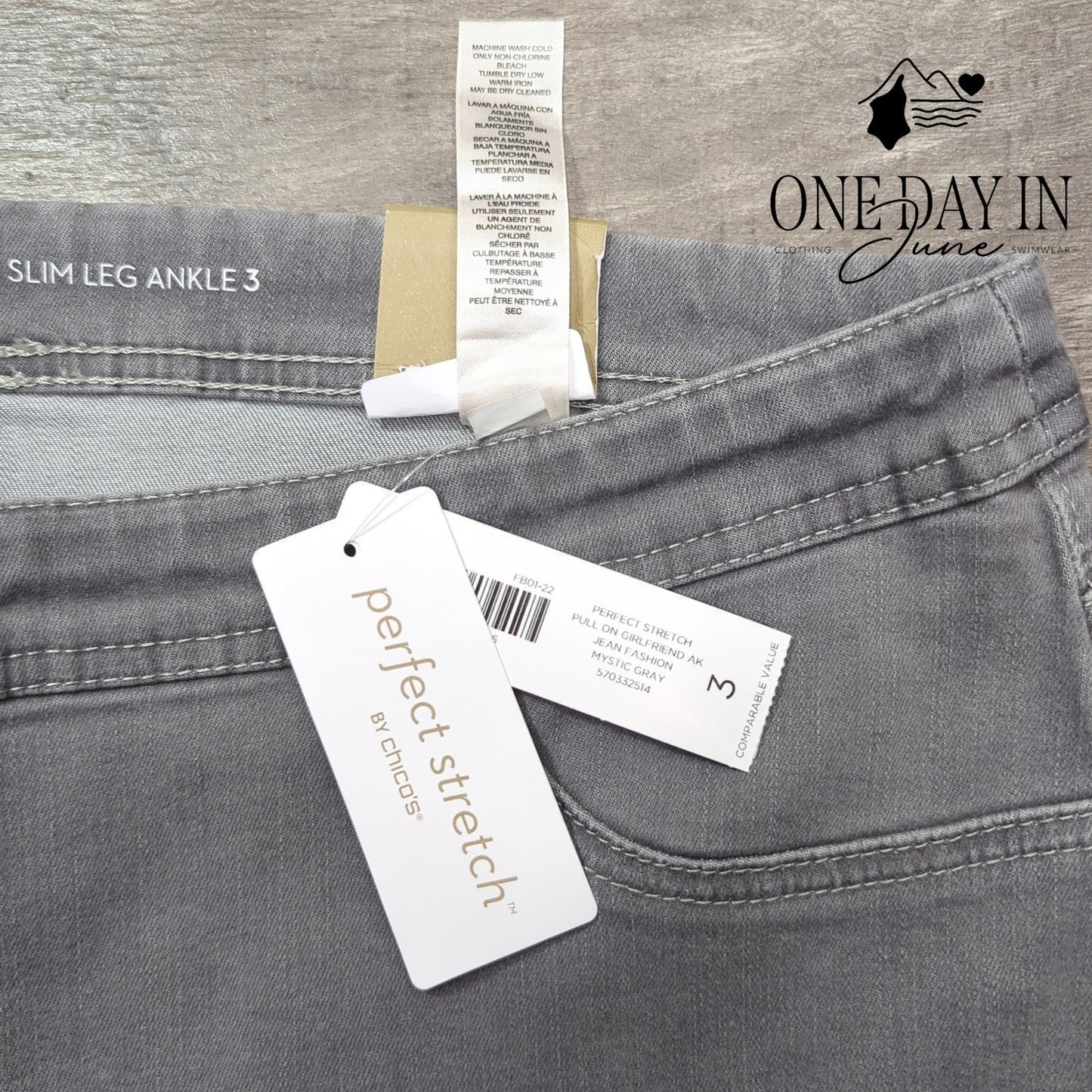 Chico's Girlfriend Slim Leg Ankle Jeans Size Chico's 3 (16)