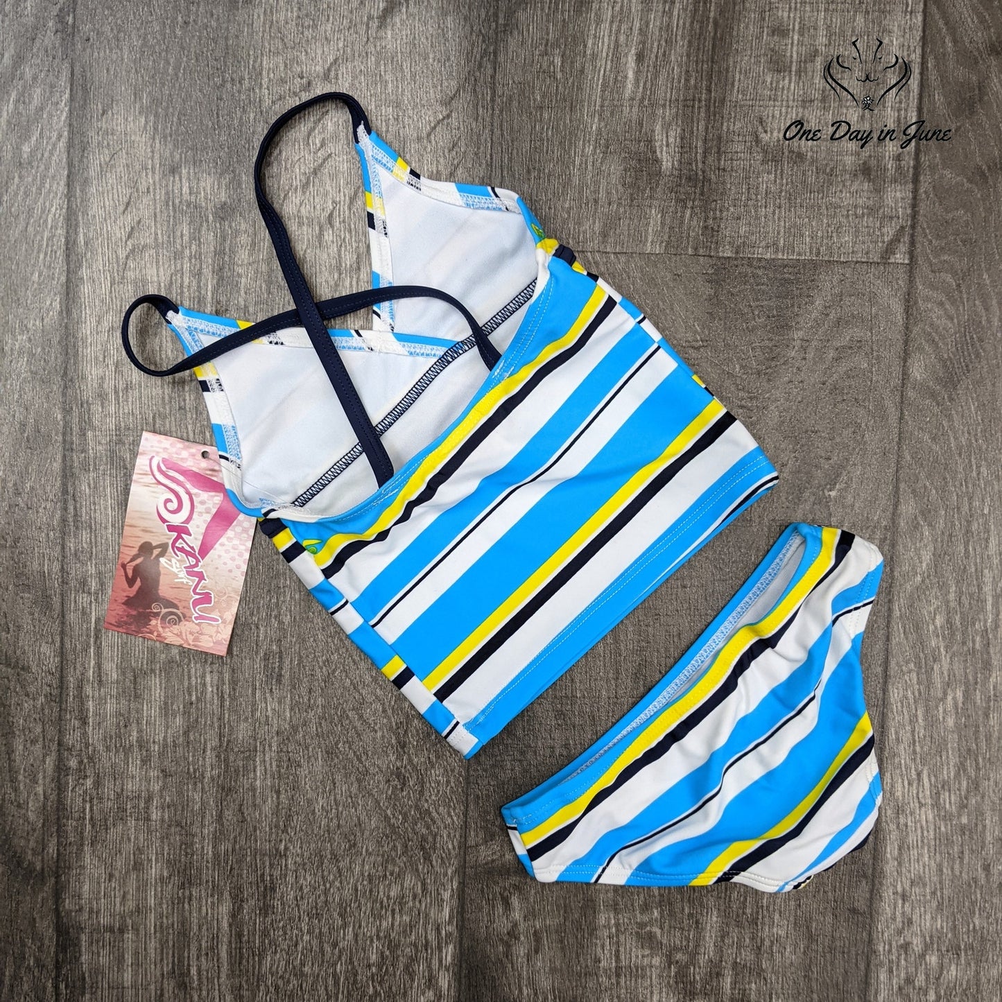 Kanu Surf Striped Candy Tankini Swimsuit Size 4T