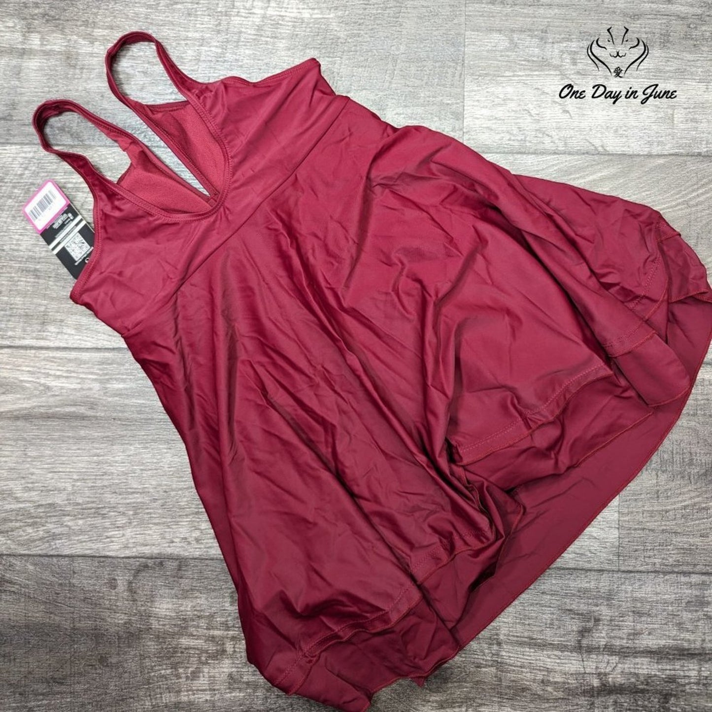 Shekini V Neck One Piece Swimdress Swimsuit Size S