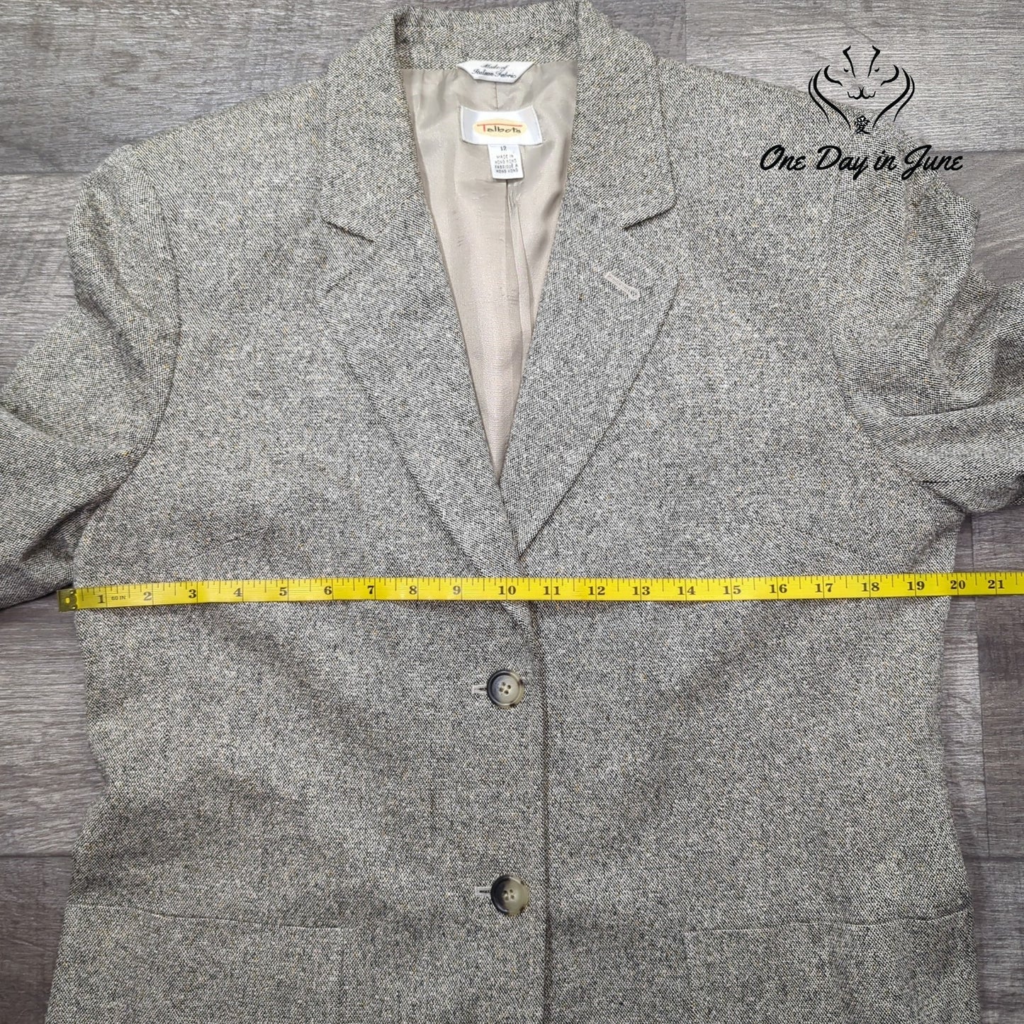 Talbots 2 Button Silk Wool Blazer Size 12