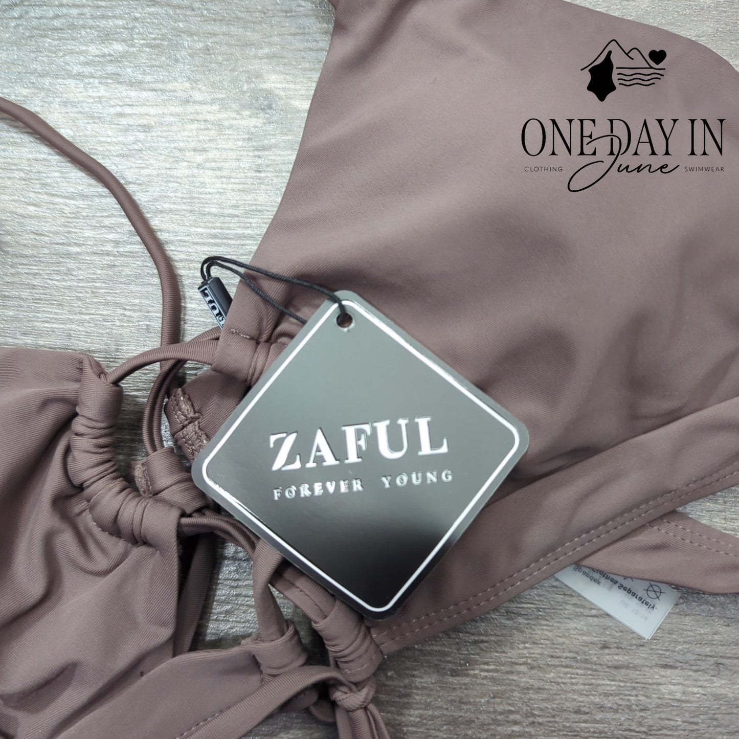 Zaful Tie Back Tie Side Bikini Swimsuit Size XL