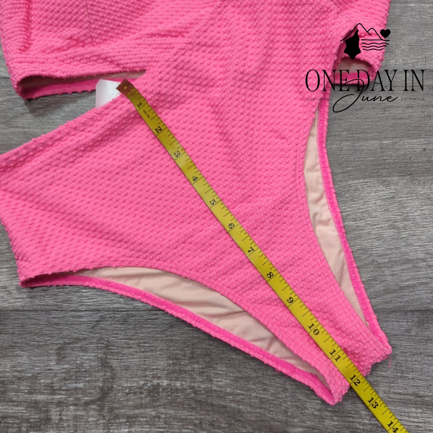 Cupshe High Waist Crop Textured Bikini Swimsuit Size S